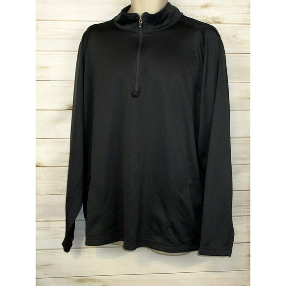 Bolle‎ Active Tech Men's LS Textured Shirt 1/4 Front Zip Mock Neck Gray XXL - Picture 1 of 3